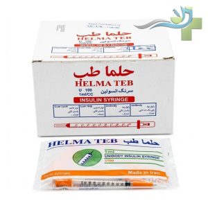 سرنگ انسولین یکپارچه حلما طب 10 عددی | U-100، سوزن ثابت 30G